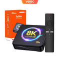 Velec Android 14 TV Box 8K Video Decoding 8K Streaming Media Player with Dual-Band WiFi Quad-Core Processor For Netflix YouTube