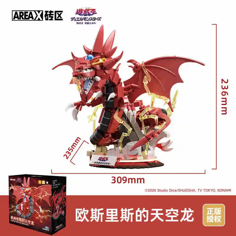 New Yu-Gi-Oh Blue-Eyes White Dragon Model Figures Toys Game Bricks Assembled Toys For Children Birthday Gift Collecting Ornament