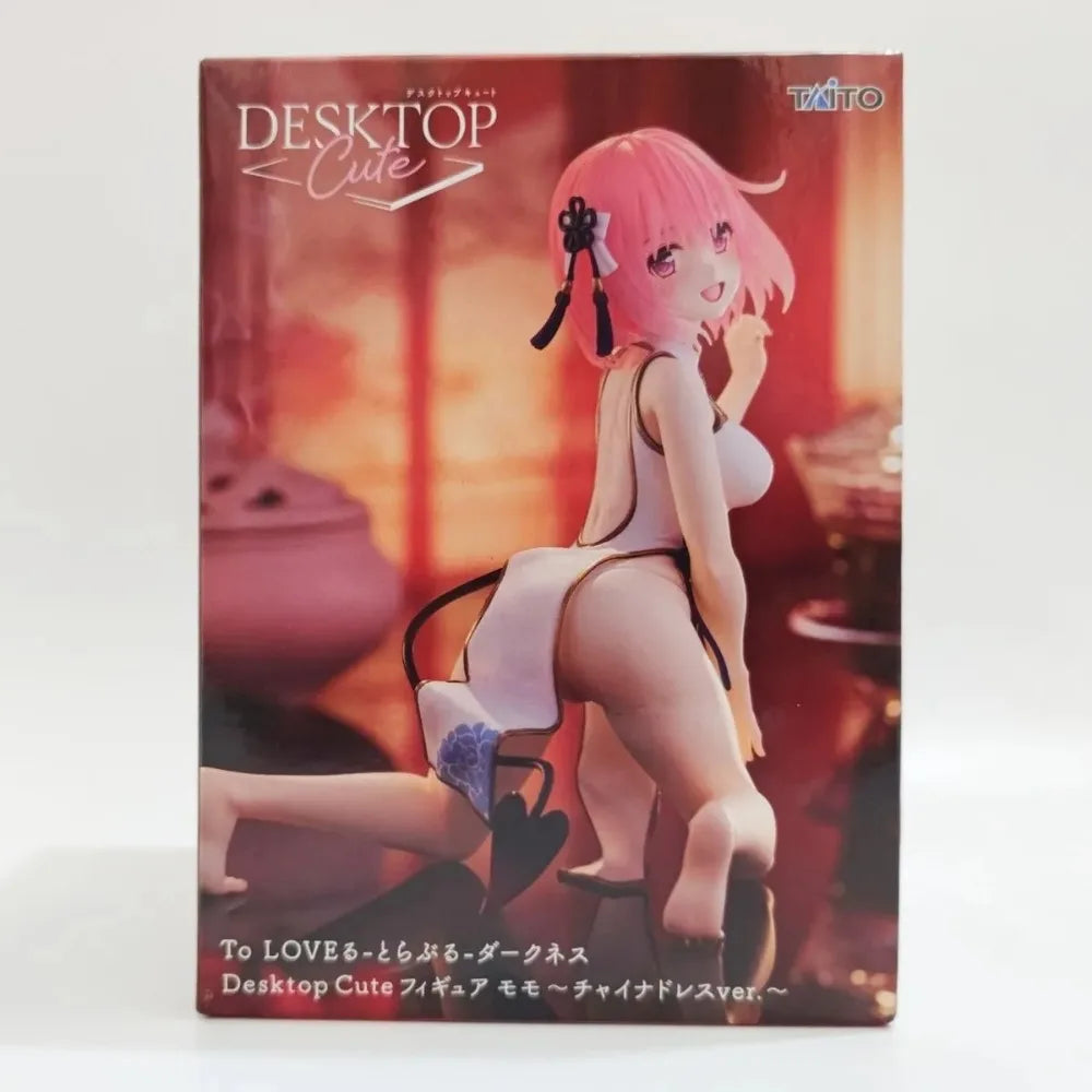 In Stock Taito Original Genuine To Love-Ru Darkness Desktop Cute Figure Momo Belia Deviluke Chinese Dress 13cm Model Toy Figures