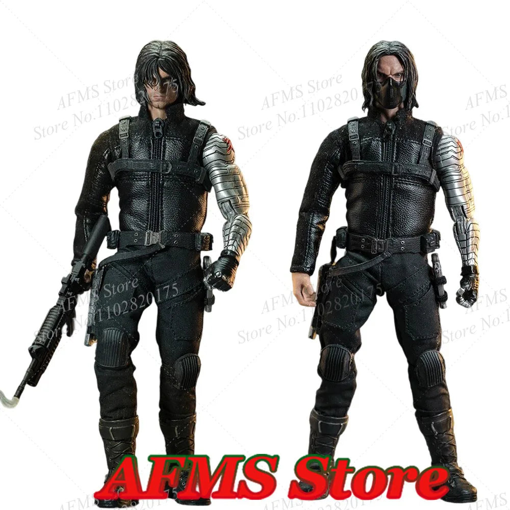 Nota Studio 1/12 Sammlerfigur Winter Soldier Bucky Barnes Masked Killer 6" Deluxe Leder Herren Soldaten Actionfigur