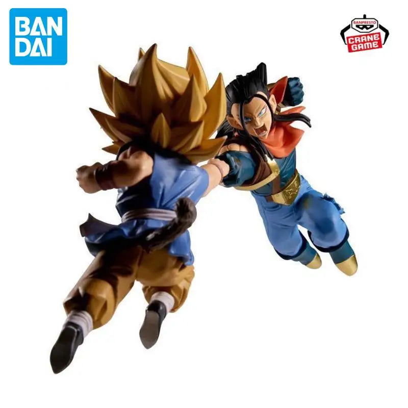 Bandai Original Banpresto Dragon Ball Son Goku Super 17 New and Unopened 16Cm Anime Figurine Genuine Collections Model Toy Gift