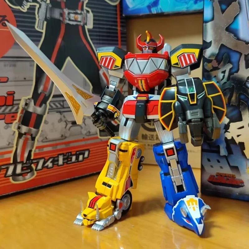 In Stock Bandai DX Mighty Morphin Power Rangers Anime Daizyuzin Action Figures Kyoryu Sentai Zyuranger Model Toys Gift