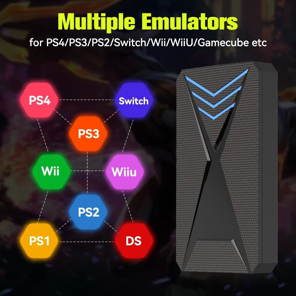JMachen Launchbox 2TB Portable Gaming HDD with 4200+ 3D/PC Games Retro Game Console for PS4/PS3/PS2/Switchwith 4200+ PC/3D Games