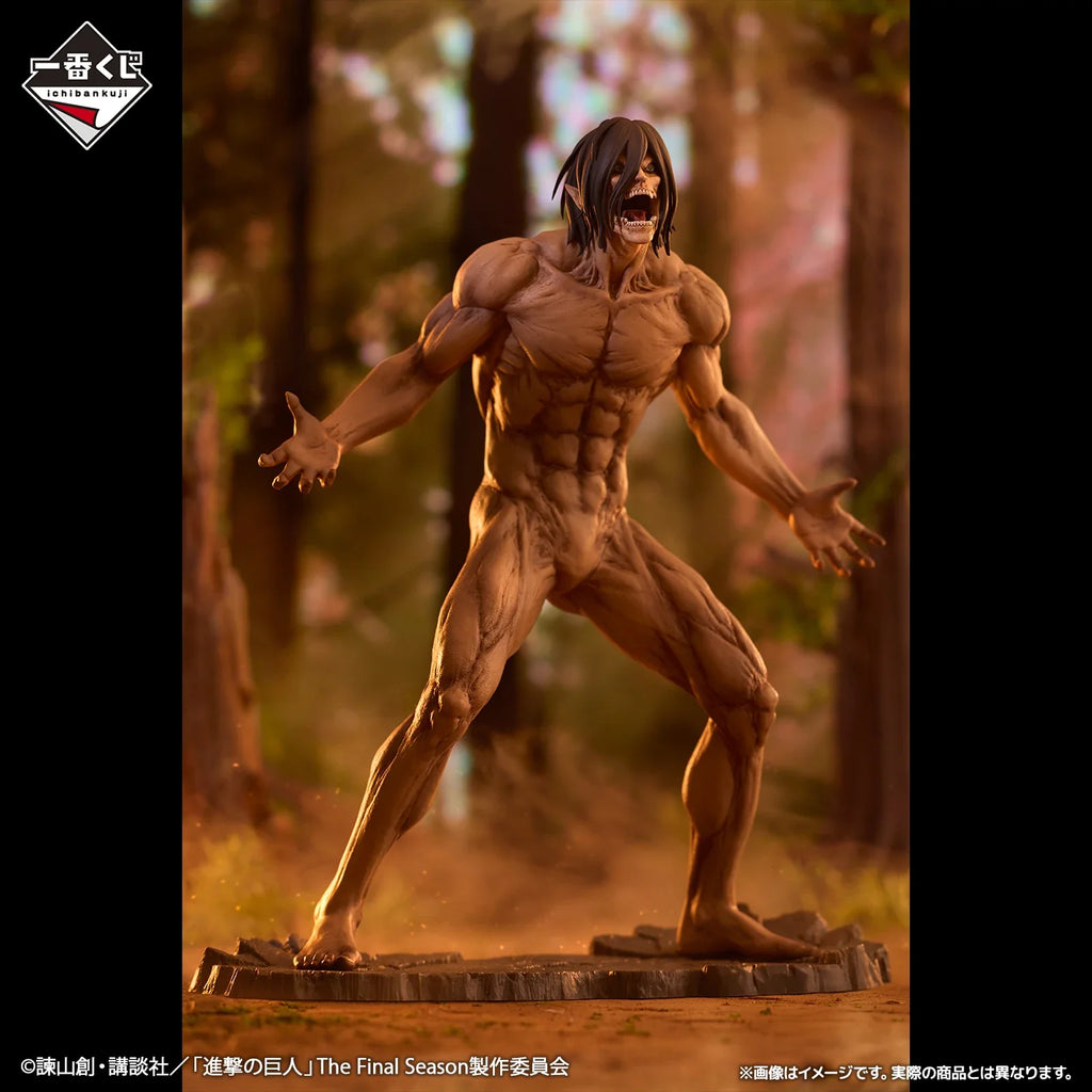 Original Bandai Ichiban Kuji Attack on Titan Female Titan Ani Figure The World Outside the Walls Anime Figure Collectible Model