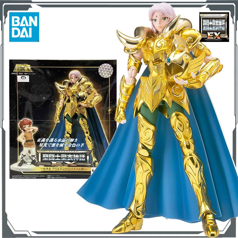 Bandai Original Myth Cloth EX Aries Mu 180mm Anime Action Figures Toys for Boys Christmas Gift Collectible Model Ornaments