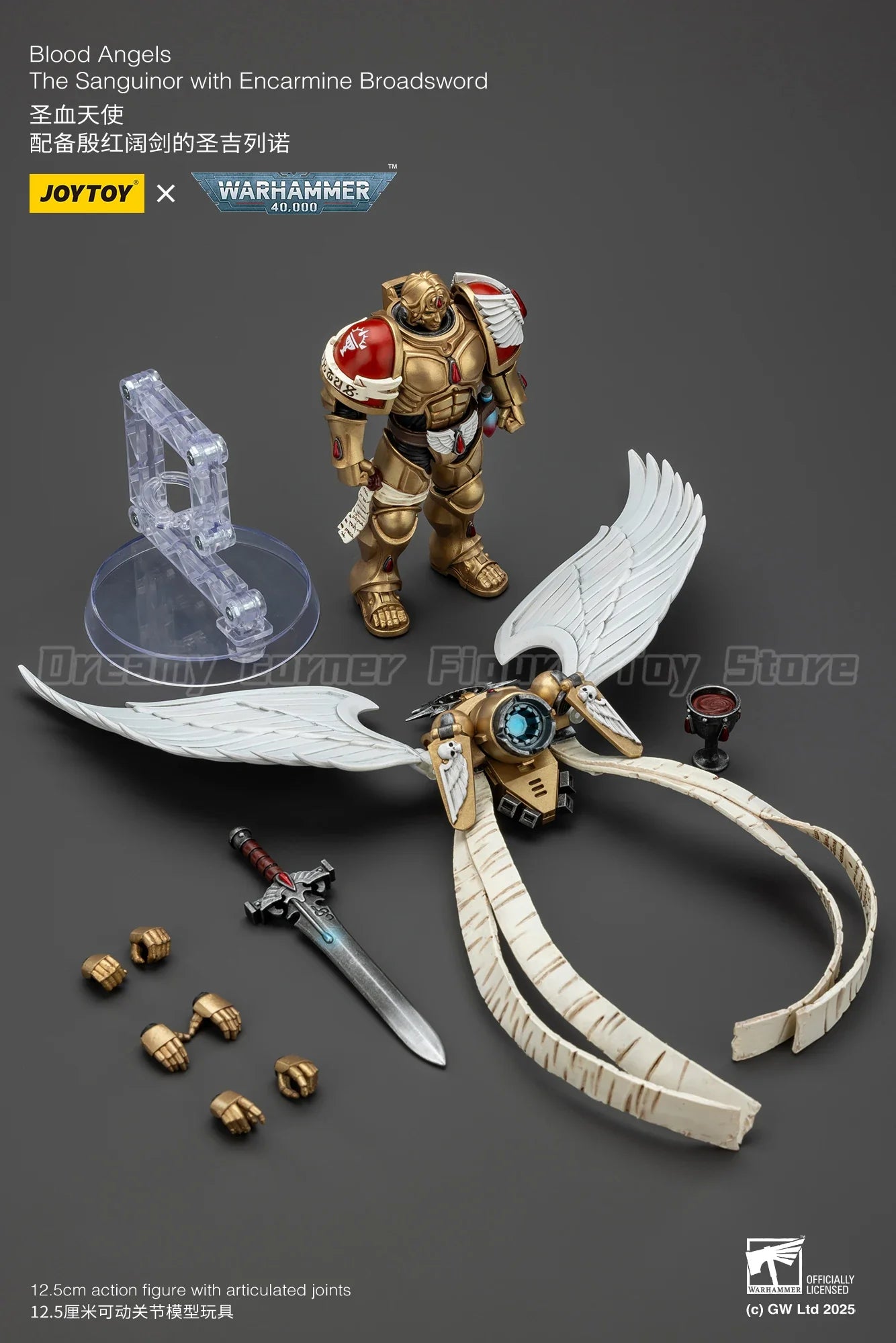 【In Stock】JOYTOY Warhammer 40K Blood Angels The Sanguinor with Encarmine Broadsword 1/18 Action Figure Toys Collection