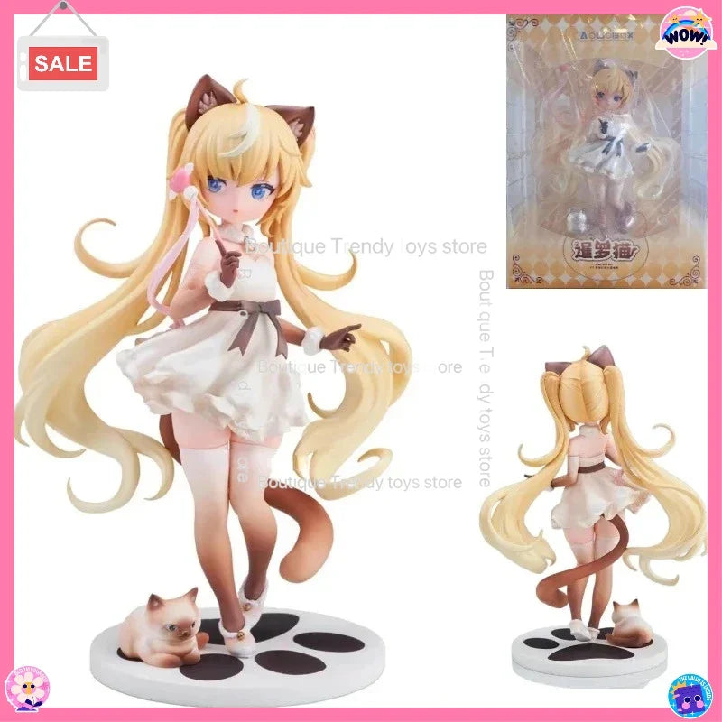 In Stock Original Genuine AOWOBOX Siamese Cat 1/6 22cm Beauties Collectible Model Toys Figure Birthday Gifts Table Decorations