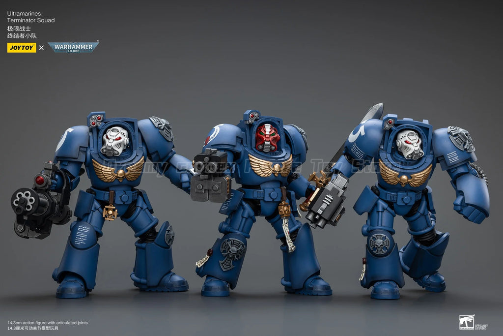 【In stock】JOYTOY Warhammer 40K Ultramarines Terminator Squad 3PCS 1/18 Action Figure Toy Model Gift