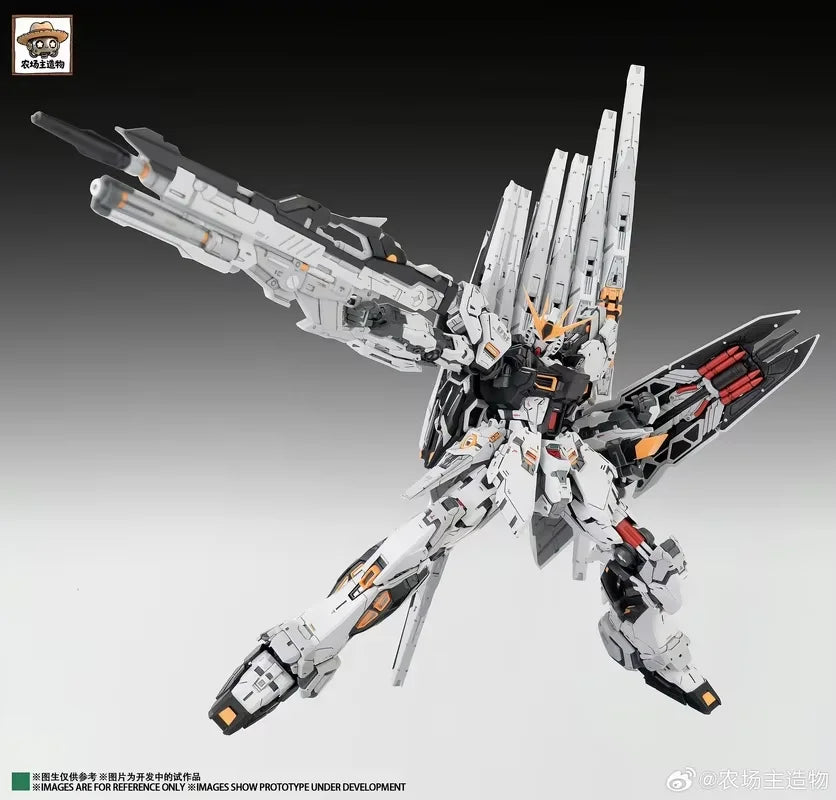 Farmers Creations Model RX-93 Nu Fighter Action Figure CMM GK Style 1/100 Scale Assembly Model Kit 24cm Anime Figures Free Gift