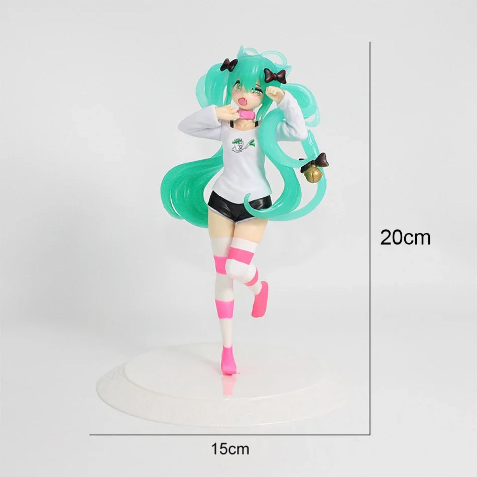 In Stock Hatsune Miku Anime Figure Fashion Subclture Miku Action Figure Christmas Gift PVC Collection Model Kawaii Girl Doll Toy