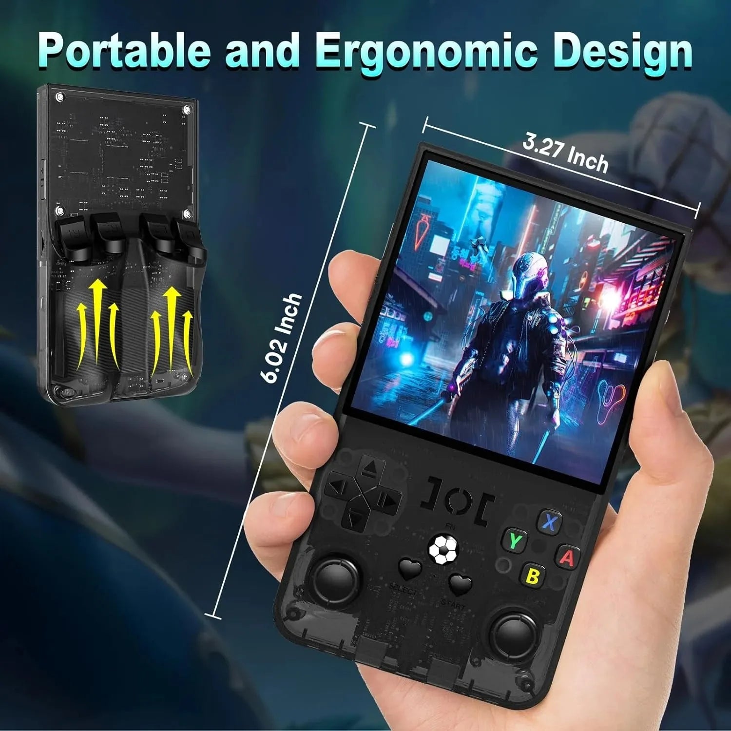Open Source R36MAX Retro Handheld Video Game Console RK3326 Chip 64/128G Portable Pocket Game Player 4‘’HD Screen R36 PRO R36S