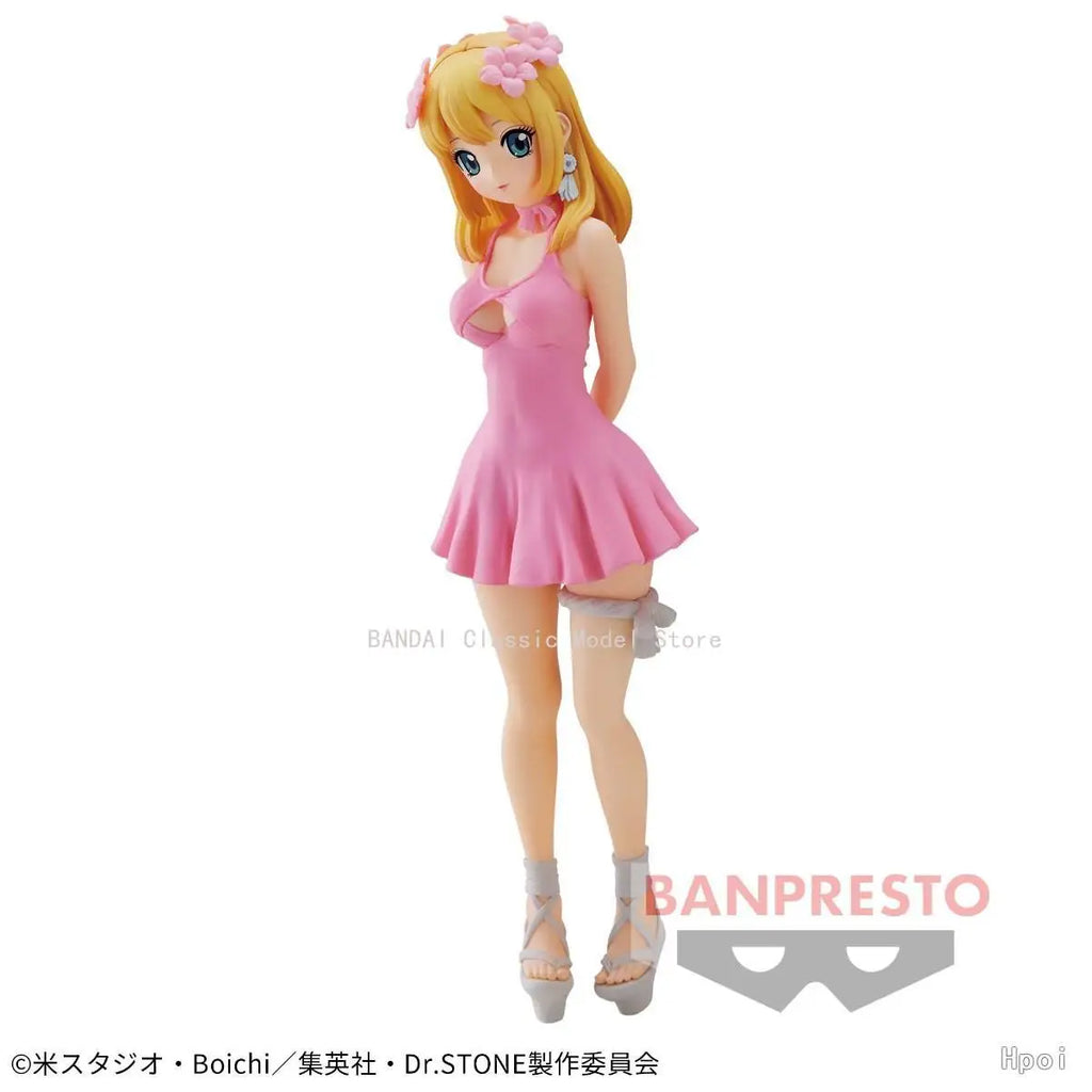 Special In Stock Original Bandai Banpresto Dr.stone Ishigami Senku Asagiri Gen Kohaku Figure Anime Genuine Boxed Model