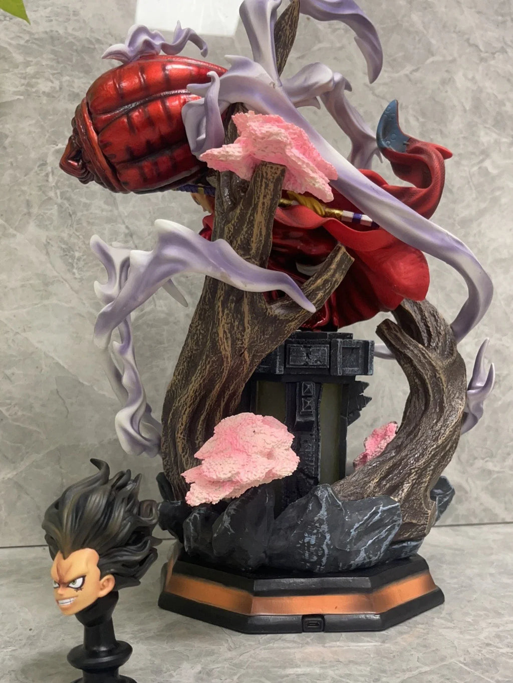 40cm New ONE PIECE Anime Figure Monkey D. Luffy Peripherals PVC Model Glow Scene Statue Decoration Ornaments Birthday Gifts Toys