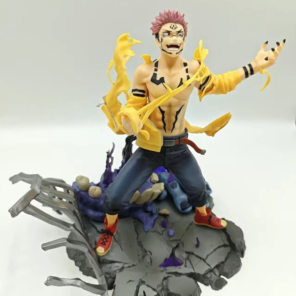 28cm 11 inch Anime Ryomen Sukuna Figures Pvc Statue Desktop Ornamen Collection Statue Model Decoration Room Desk Toys Children G