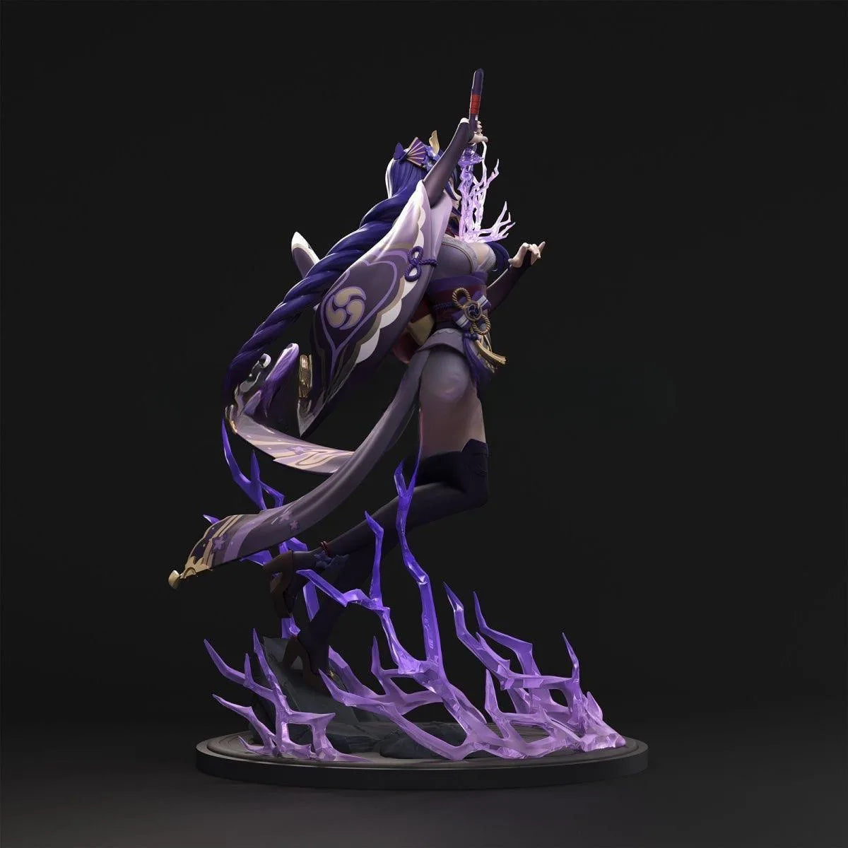 28cm Game Genshin Impact Beelzebul Figure Raiden Shogun Gk Pvc Action Figure Statue Model Doll Decoat Toys Kids Gift