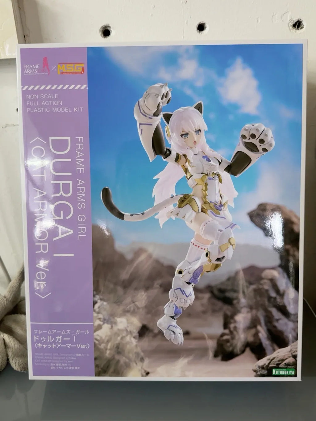 Genuine Kotobukiya FRAME ARMS GIRL FG171 Durga I Cat Armor Original Action Figure Collectible Model Statuette Ornament Gift