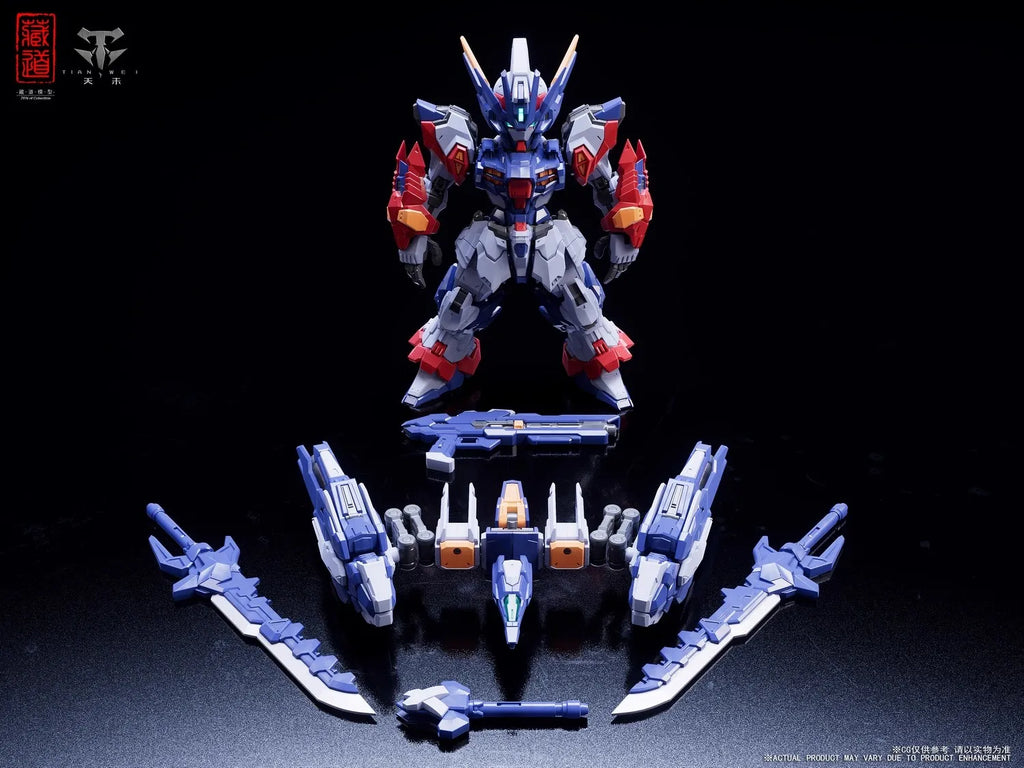 Zangdao Model Sd Tianwei Assembly Model Mecha Anime Figure Cd-Tgm01 Q Version Mecha Collectible Alloy Skeleton Plastic Toy Gift