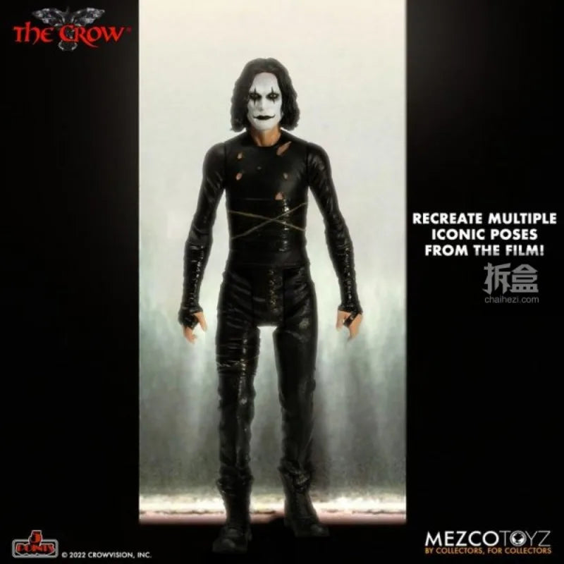 MEZCO TOYZ Original 5-point Series Crow Eric Li Guohao 1:12 Scale Biphasic Body Horror Action Joint Mobility Figure Model Toys