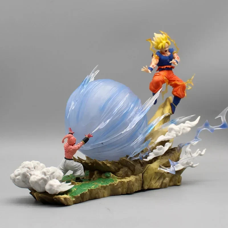 Anime Dragon Ball Z Majin Buu Vs Son Goku Figurine 22CM GK Pvc Action Figures Statue Collection Model Toy Gifts