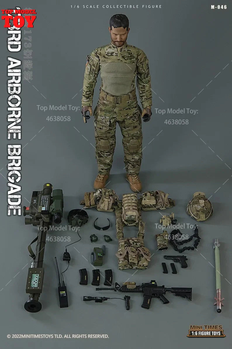mini times toys M046 1/6 Scale USA 173rd Airborne Brigade Male Soldier Action Figure Body Doll Full Set for Collectible Toy