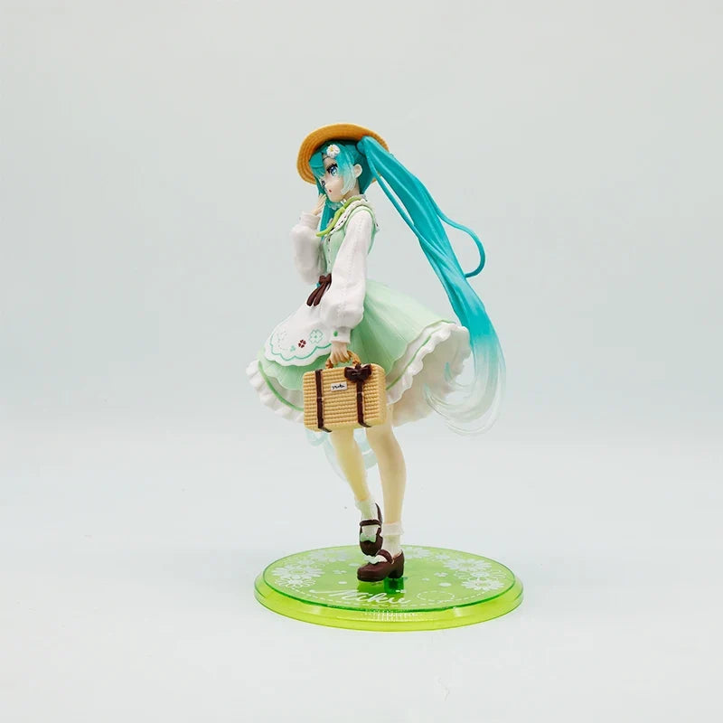 Christmas Anime 20cm Standing posture Green Dress PVC Action Figure Model Doll Decoration for Valentine's Day Gift
