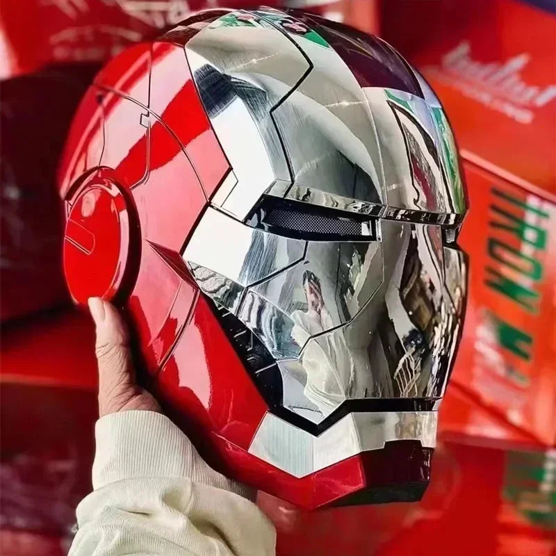 Marvel 1:1 Iron Man Jarvis Mk5 Mk50 Helm Tragbarer automatischer sprachgesteuerter elektrischer Öffnungs- und Schließmechanismus für Kinder Spielzeuggeschenk