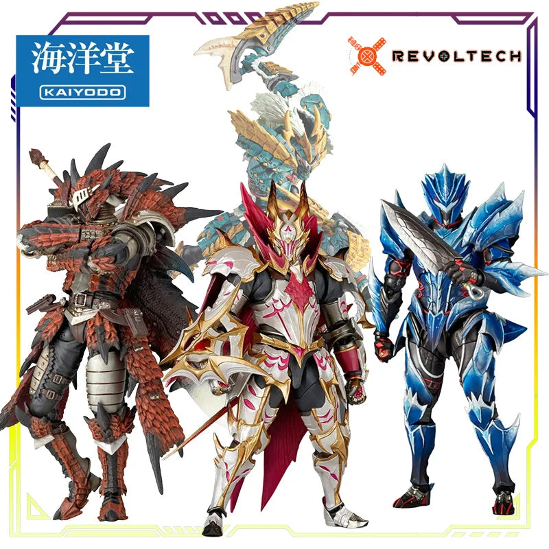 KAIYODO Original REVOLTECH Monster Hunter Rise: Dawn  Series Jueyin Dragon Set Anime Action Figure Model Toys Gifts Fo Boys