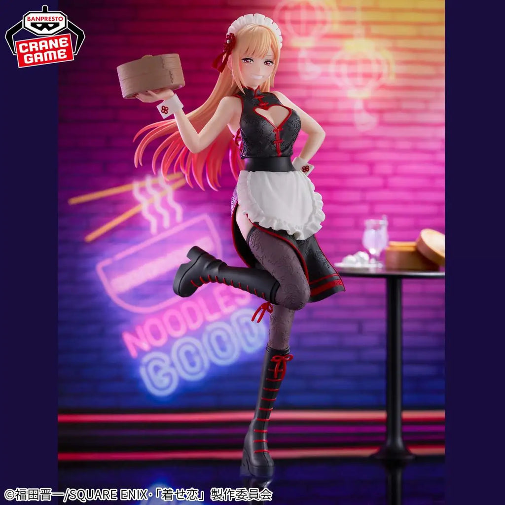 BANDAI Original My Dress-Up Darling ESPRESTO-Detailed Elegance Kitagawa Marin Chinese Style Maid Costume Action Figure Toys Gift