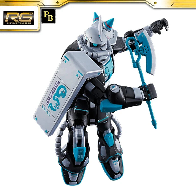 In Stock BANDAI PB Limited GUNDAM X Miku Anniversary Special Project RG 1/144 MS-06S ZAKU Ⅱ [HATSUNE MIKU Ver.] Anime Figure To