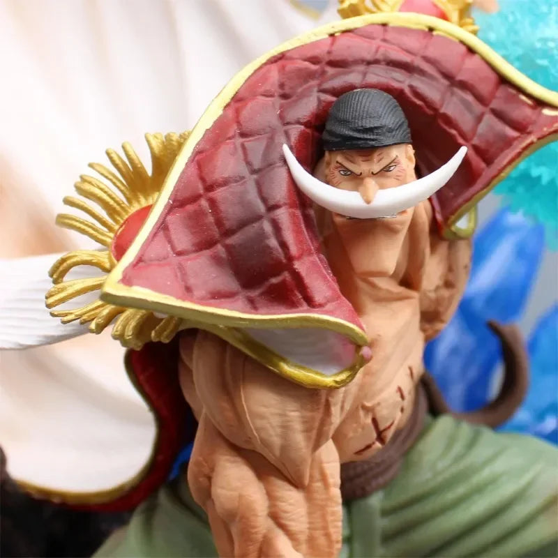 ONE PIECE 38CM Anime Figure Whitebeard Pirates Famous Naval Battle Scene Can Emit Light Peripheral PVC Model Desktop Gifts Toys