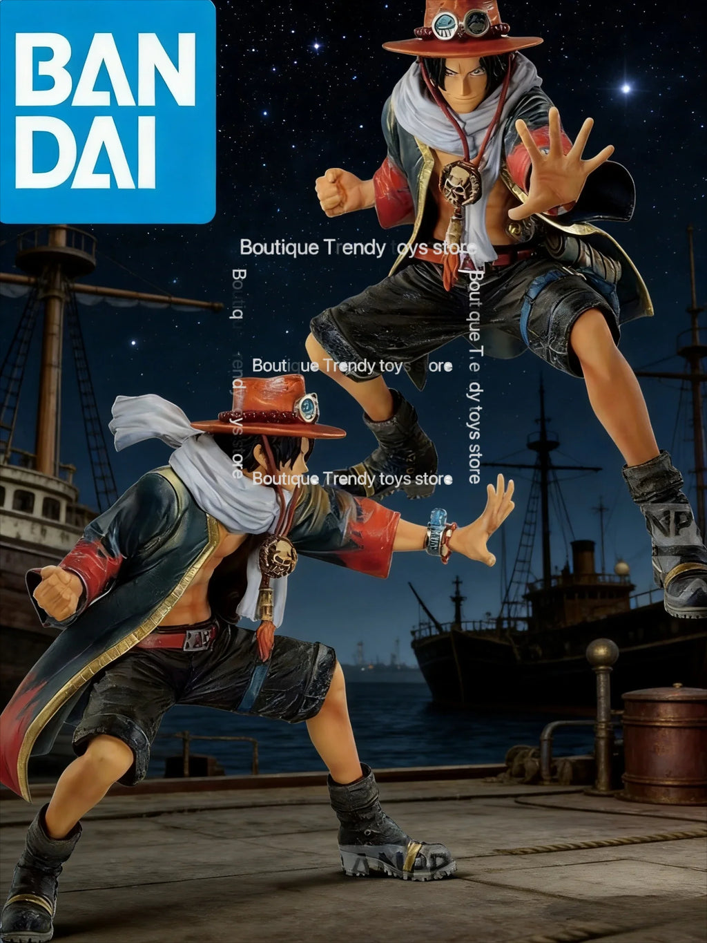Auf Lager Bandai Original Banpresto One Piece Portgas D. Ace Actionfigur Modellpuppe Brandneu Verpackt Anime Charaktere Spielzeug Garage