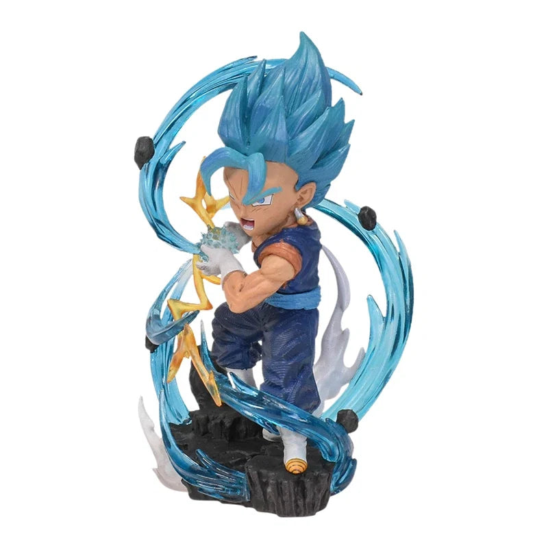 Q Version Dragon Ball Z Vegeta Figure Toys DBZ Vegetto Super Saiyan Cartoon Action Figurine PVC Collection Model Dolls Gifts Kid