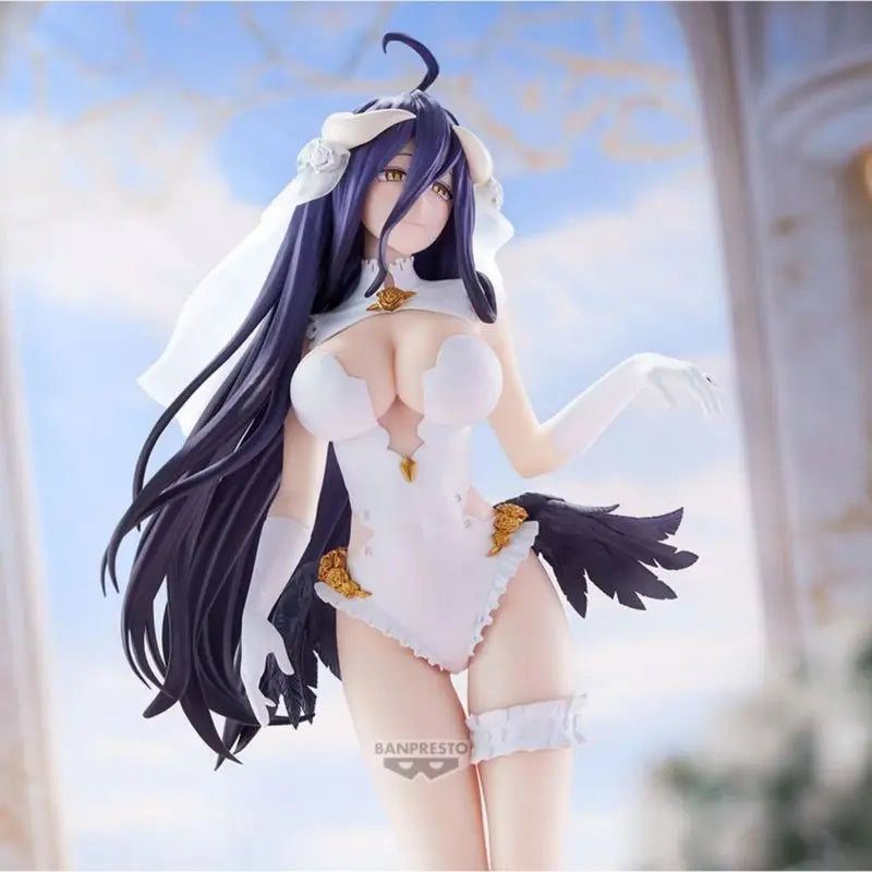 New Japanese Version Of Authentic Bandai Glasses Factory Overlord Shining Charm King Of Death Albedo Wedding Scenery Figure Gift