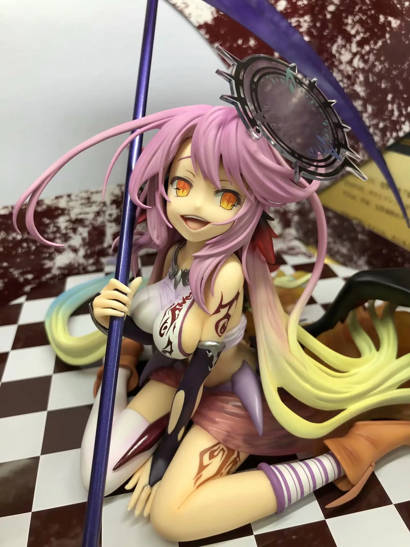 13cm No Game No Life: Zero Azriel Shiro Jibril 1/7 Great War Ver. Phat Anime PVC Action Figure Toy Game Collectible Model Doll