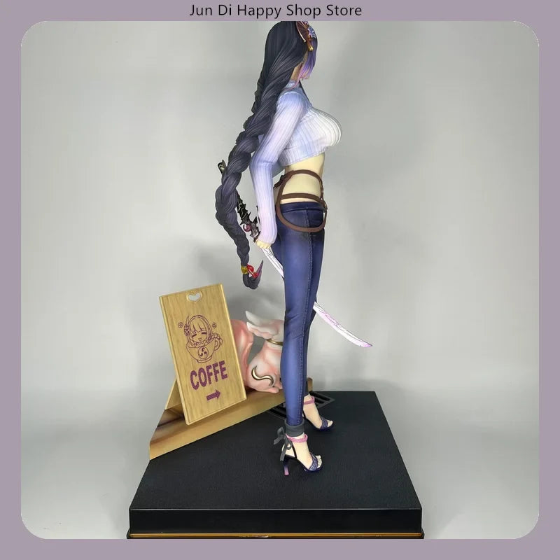 Raiden Shogun/Yae Miko Large Figure Casual Outfit Standing Pose Anime Figure Model Statue Collection Desktop Decoration Toy