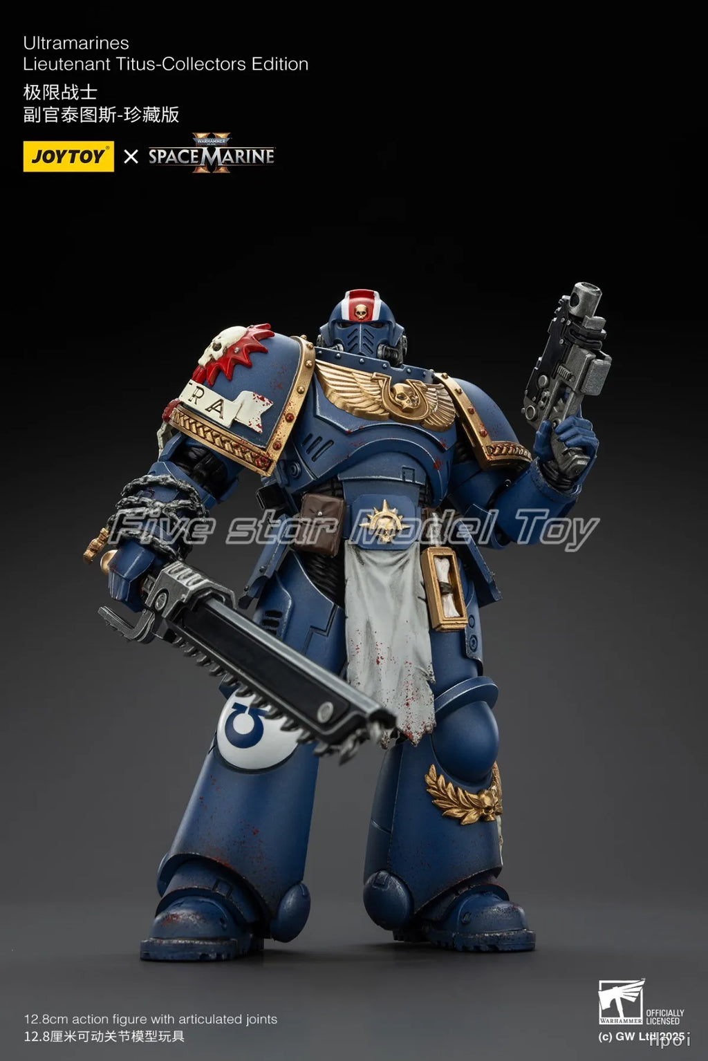 【In Stock】JOYTOY Warhammer 40K Ultramarines Lieutenant Titus-Collectors Edition 1/18 Action Figure Model Toys Gifts Collection