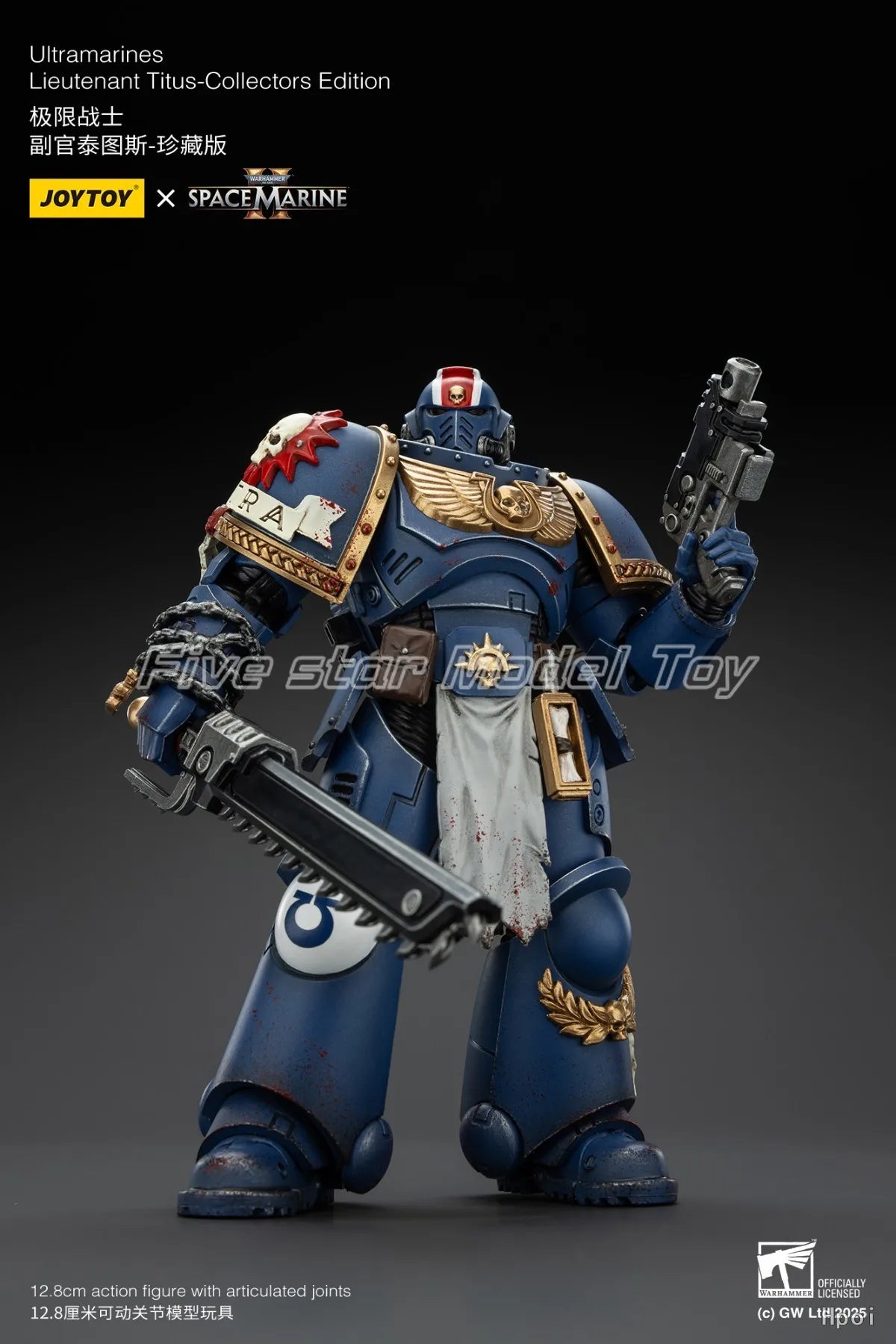 【In Stock】JOYTOY Warhammer 40K Ultramarines Lieutenant Titus-Collectors Edition 1/18 Action Figure Model Toys Gifts Collection