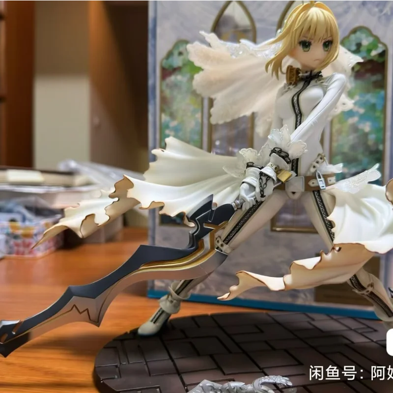 Fate/Extella Ccc Nero Claudius Saber Bride Wedding Dress Scale 22cm Pvc Action Figure Statue Collection Model Toys  Gifts