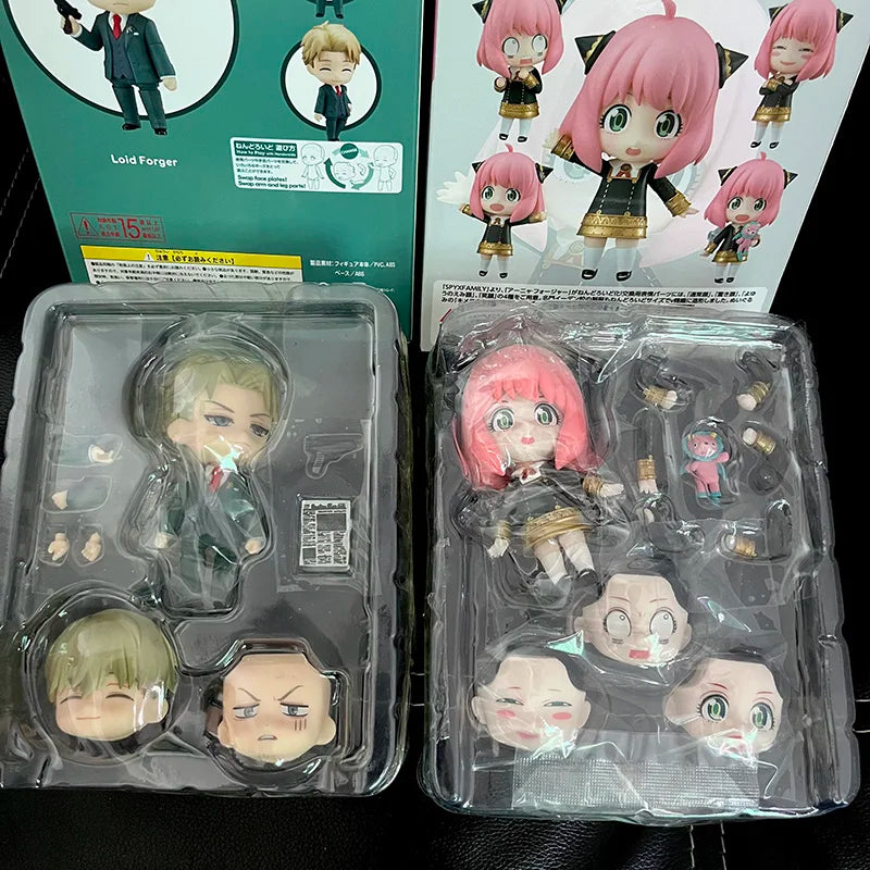Anime Spy Family 1901 Loid Forger 1902 Anya 1903 Yor Action Figure Q Version Movable Kawaii Model Doll Birthday Toys