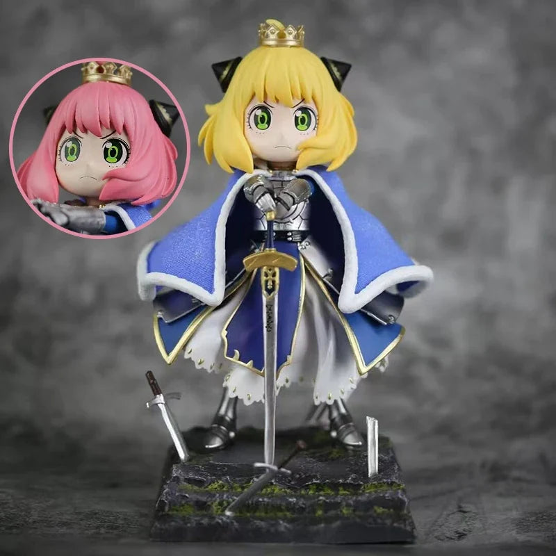 Anya Cos Saber Collectible Action Figure Spy Theme Home Decor Ornament Desktop Ideal Special Birthday Gift Figurine Collectors