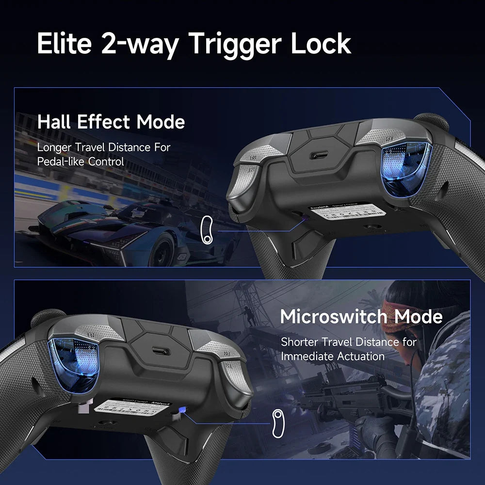 EasySMX D10 Wireless Gamepad Bluetooth Game Controller Compatible with PC/Switch/Phone/Steam, TMR Sticks, Charging Dock