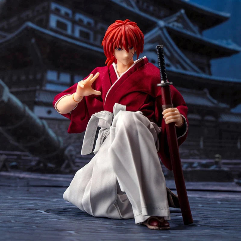 Dasin Model Rurouni Kenshin HIMURA KENSHIN Sagara Sanosuke Shishio Makoto PVC Action Figure Anime Greattoys Kensin Model Toy