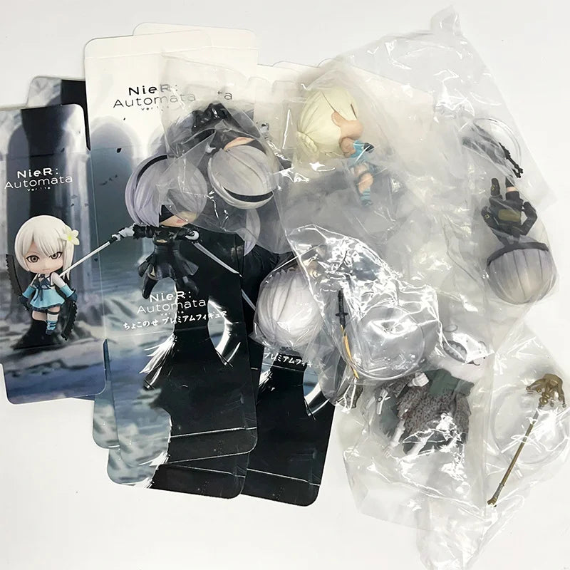 Anime Figures 5PCS NieR Automata 2B Action Mechanical Lifeform Anime Figurine Statue Pvc Model Doll Collection Toy Gift Kids