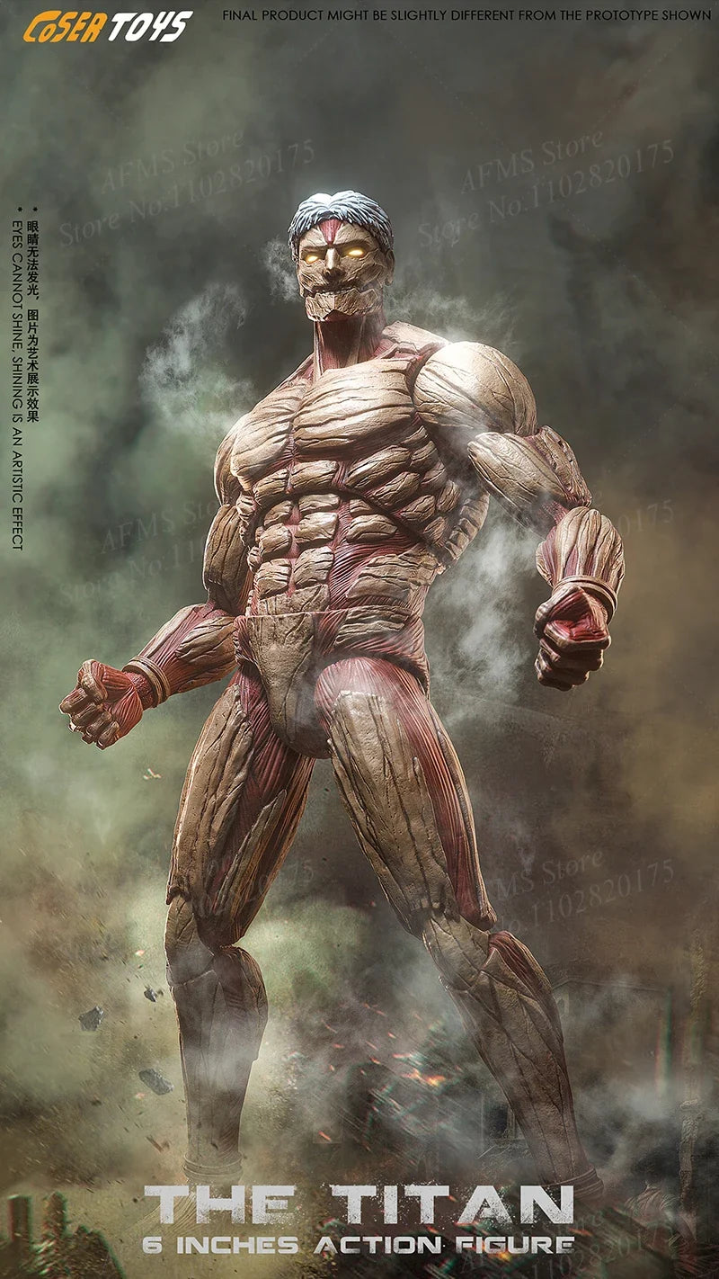 AD-001 AD-003 1/12 Men Soldier The Armored Titan Eren Jaeger Ultra Flexible Joint Body 6Inch Anime Action Figure Body Modle Toys