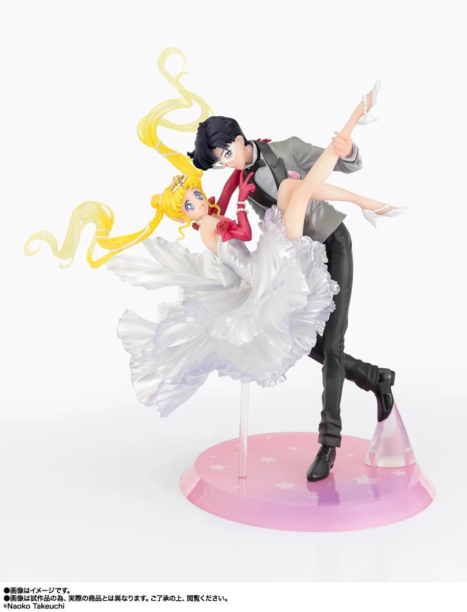 Auf Lager Original BANDAI Figuarts Zero Chouette Sailor Moon Moonlight Glow Edition Kaninchen Tuxedo Mask Figur Anime Action Modell