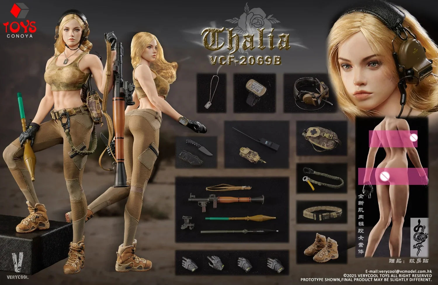 【2026 Q1】VERYCOOL VCF-2069 1/6 Wüstenkriegerin Thalia Actionfigur Komplettset 12" Soldatin Actionfigur Spielzeugmodell