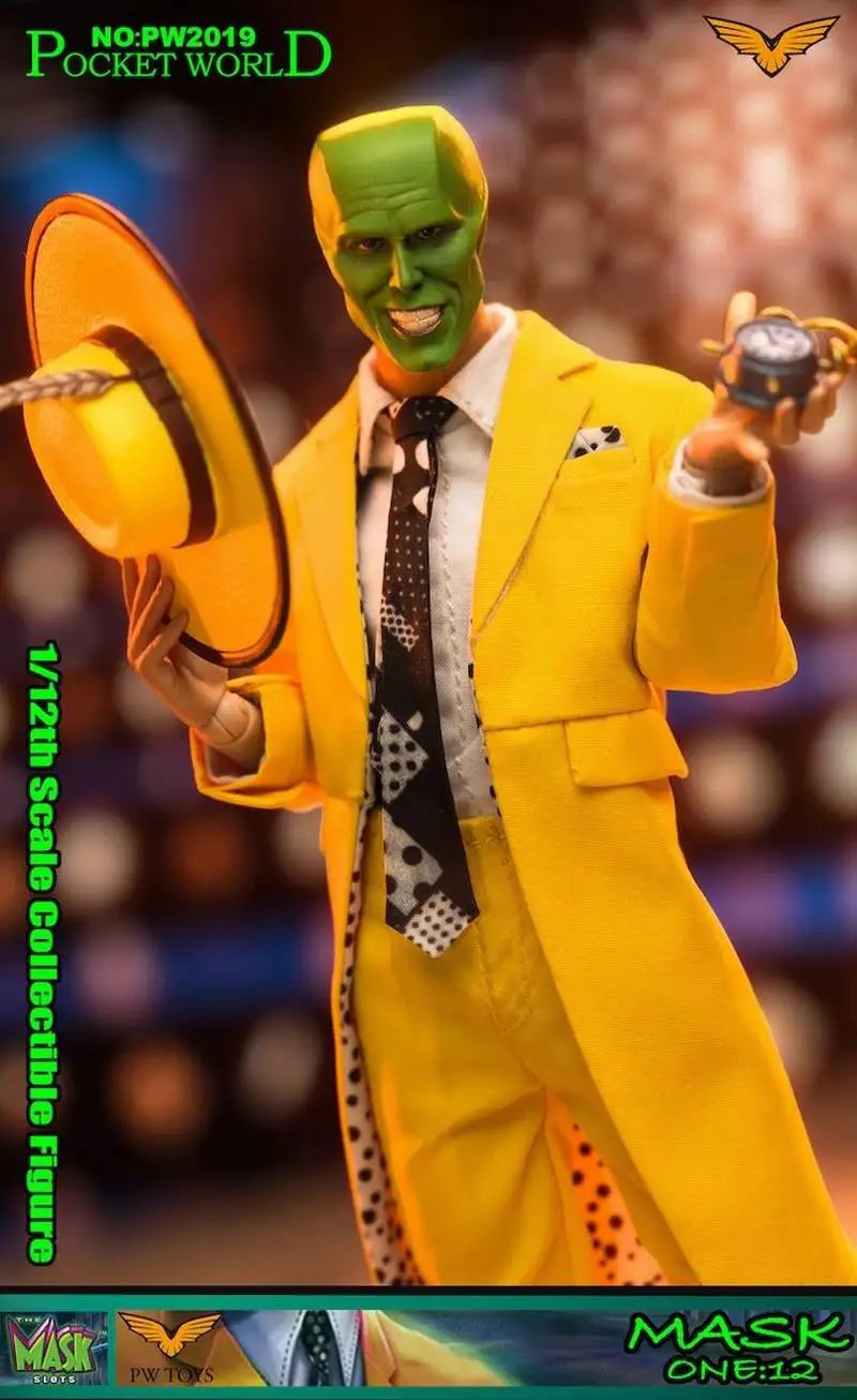 New In Stock Pt-Sp35 1/12 Scale Male Soldier Mask Man Jim Carrey Model 6 Inch Full Set Action Figure Physical Doll Gift Toy