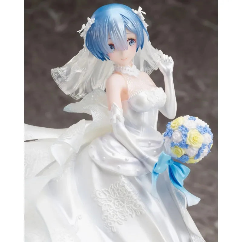 F:NEX Original:Anime Re:Zero REM white wedding style 23cm PVC Action Figure Anime Figure Model Toys Figure Collection Doll Gift