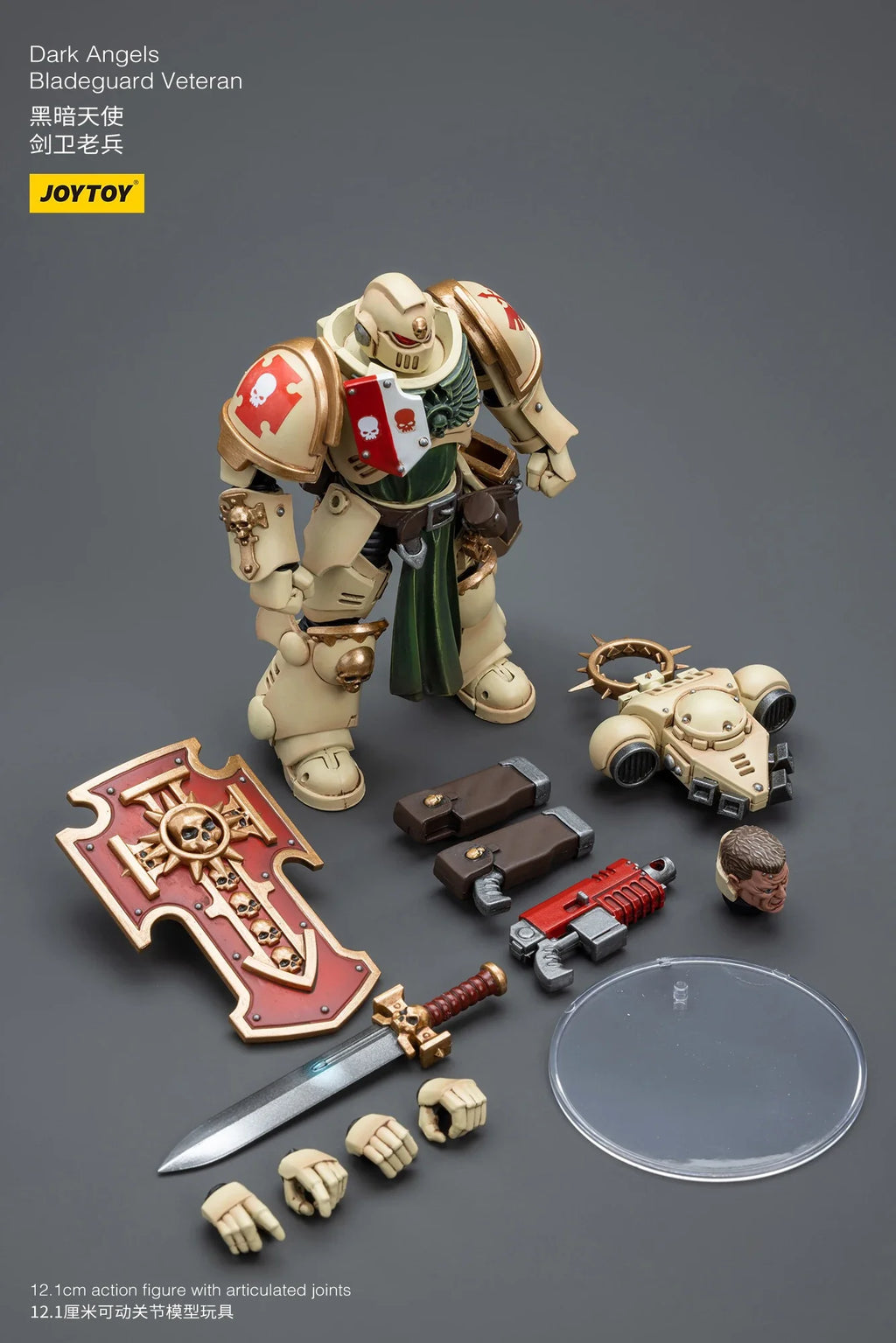 JOYTOY 40K 1/18 Bladeguard Veteran Action Figure Dark Angels Salamanders Figurine Model Gift for Collection