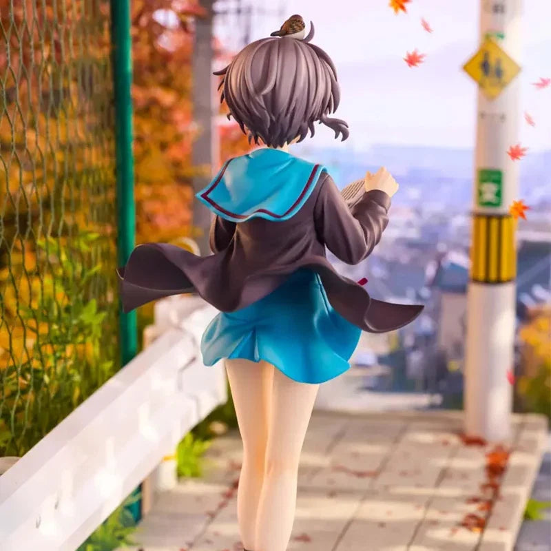 Genuine Original KADOKAWA The Melancholy of Haruhi Suzumiya Nagato Yuki Anime Figure Collectible Model Doll Statuette Gifts